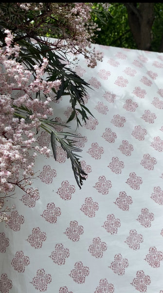 Suzani Flower<br>Colour Rose Clay<br> Sheets & Cases