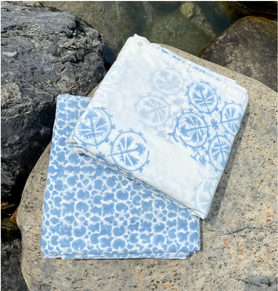 Suzani Flower Large<br> Colour Blue Fin <br> Duvet Covers &  Envelope Shams