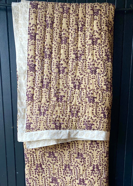Saturna<br> Colour Mocha/Mineral<br> Hand stitched Quilt