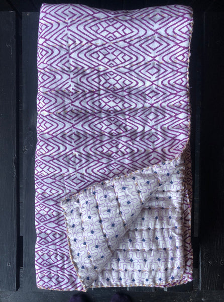 Shachi<br> Colour Bougainvillea<br> Printed Linen Throw