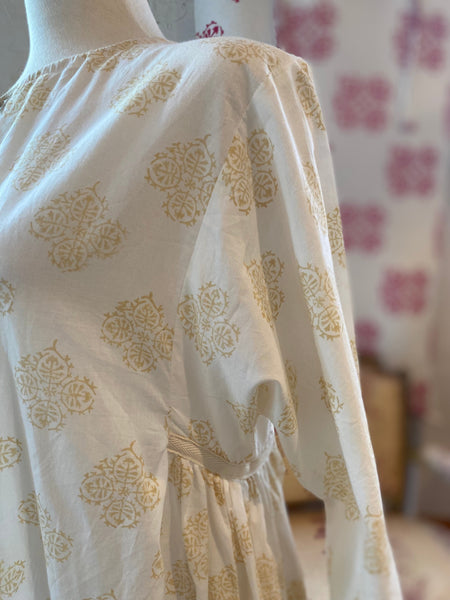 Suzani Flower<br> Colour Rattan<br> Kurta Gown