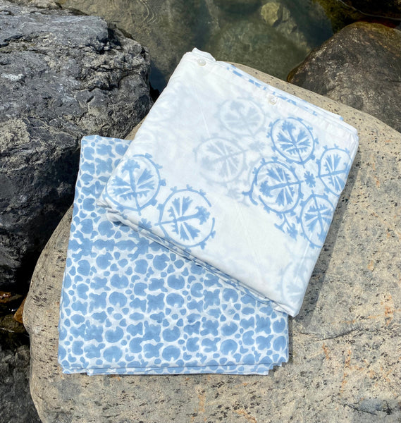 Suzani Flower Large<br>Colour Blue Fin<br>Pillow Cases